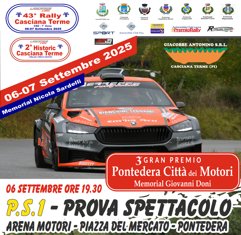 rally sabato pontedera