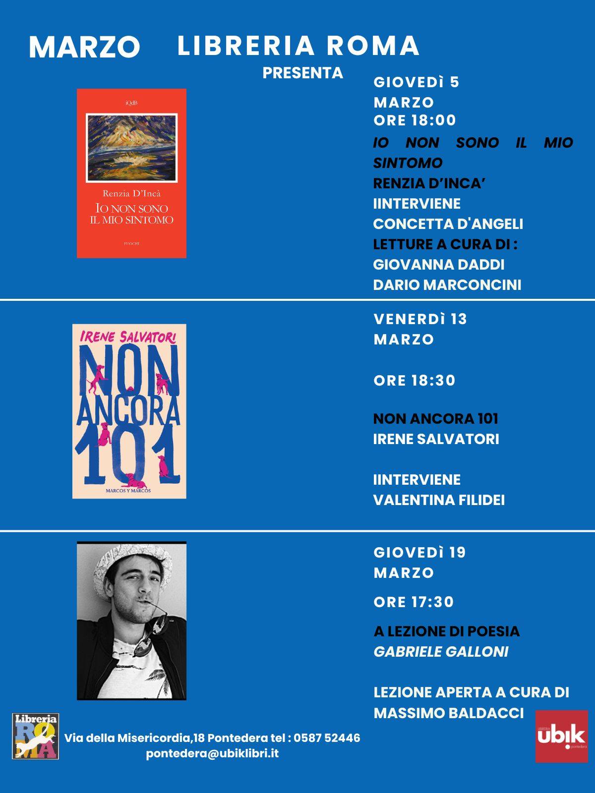 libreria roma calendario incontri