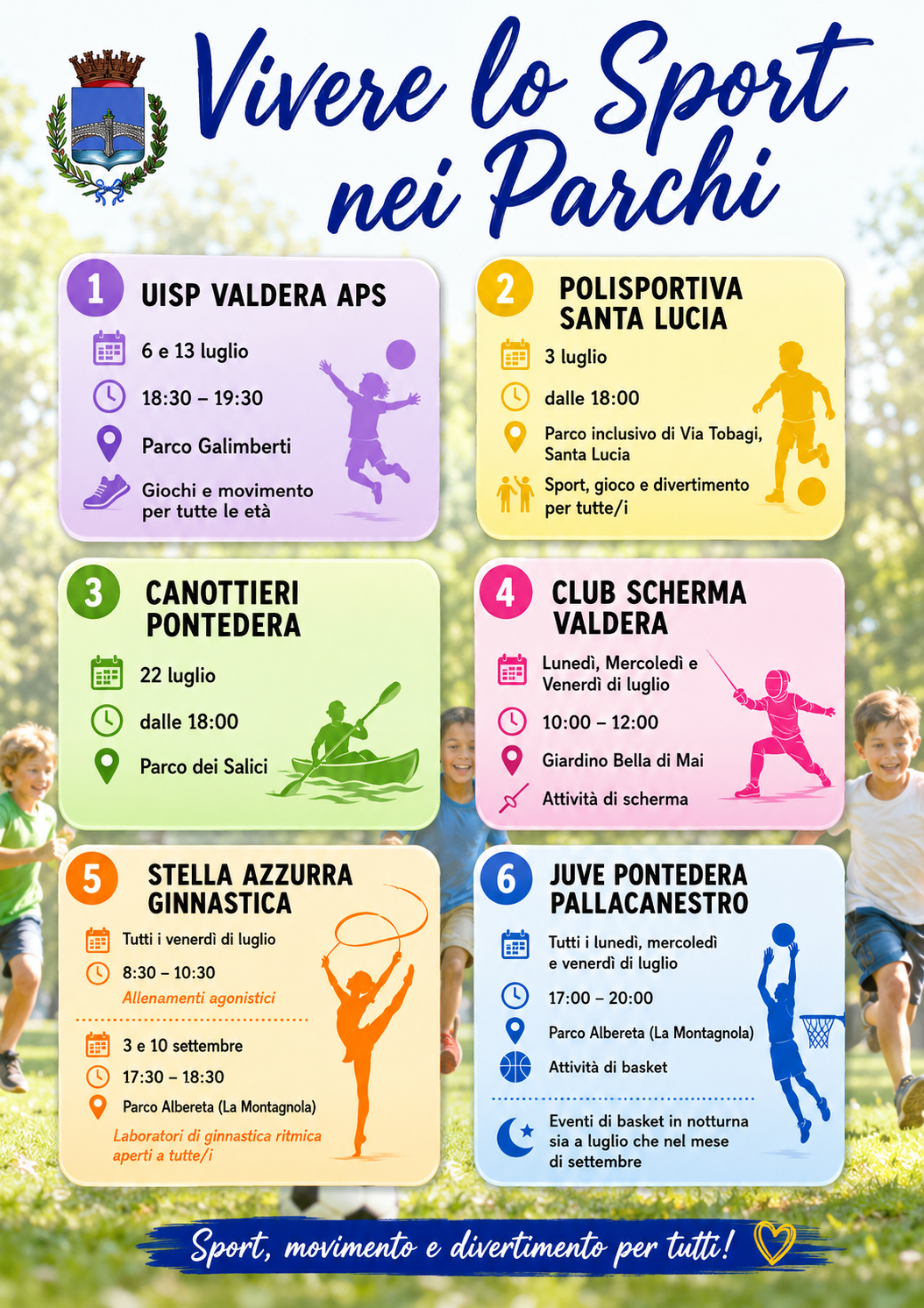locandina 2026 vivere lo sport nei parchi