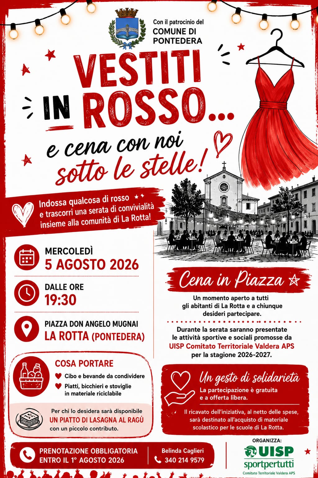 locandina cena in rosso