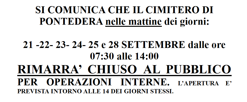 cimitero chiuso